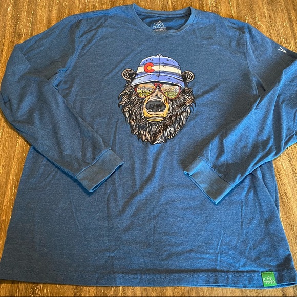 Wild Tribute Shirts Mens Wild Tribute 4 The Parks Blue Vail